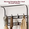 Coat Rack, 3-In-1 Hall Tree Shoe Rack for Entryway, Coat Tree With Storage Shelf, and 8 Hooks Removable - 4 of 4