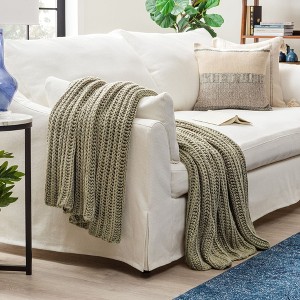Chanasya Chunky Knit Acrylic Throw Blanket - 1 of 4