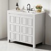 36" Vintage Bathroom Vanity with Ceramic Sink,Ample Storage for Small to Medium Bathrooms - 3 of 4