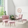 WestinTrends 4 Piece Upholstered Boucle Accent Chair and Ottoman Sets - 2 of 4