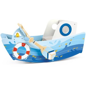 Hape: Captains Rocking Boat - Wooden Ride-On Seat Chair Rocker, Ages 1+ - 1 of 4