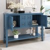 ORRD Console Table Buffet Sideboard Sofa Table with Storage Drawers Cabinets and Bottom Shelf（Lime White） - 2 of 4