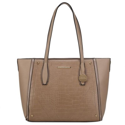 MKF Collection Robin Vegan Leather Women's Tote Bag by Mia K - Taupe