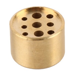 Unique Bargains Household Living Room Metal Round Incense Stand Holder Container Gold Tone - 1 of 3