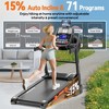 5.1HP Folding Treadmill for Home with 15% Auto Incline,300-400 LB Capacity,Adjustable iPad Holder, 10MPH Speed, 71 Programs,Knee Straps Gift - 3 of 4