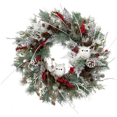 Northlight 4.5' X 5.5 Unlit Snow Dusted Pine Cones, Berries, And Long Pine  Needles Artificial Christmas Garland : Target
