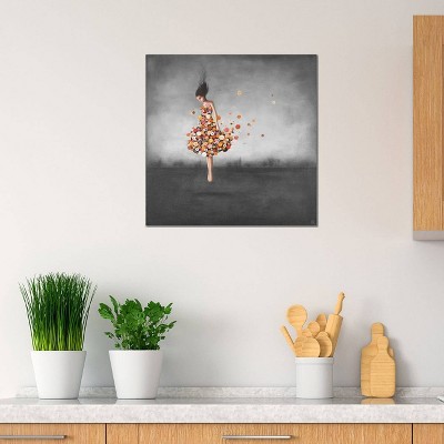 iCanvas Boundlessness in Bloom Black White and Orange by Duy Huynh Canvas Print Wall Art