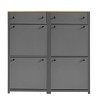 Okak Shoe Cabinet, Shoe Organizer with 2 Panel Flip Drawers and 1 Simple Drawers, Freestanding Shoe Rack for Entryway, Living Room, Hallway - 4 of 4
