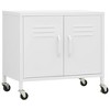VidaXL Storage Cabinet White 23.6"x13.8"x22" Steel - 2 of 4
