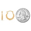 10k Gold 15mm Cloud Huggy Hoop Earrings - 3 of 4