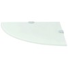 Corner Shelf Set of 2 White Tempered glass 9.8 x 9.8 in - 3 of 4