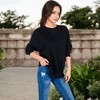 Anna-Kaci Women's Long Sleeve Oversized Crewneck Sweatshirt with Drop Shoulders - image 3 of 4