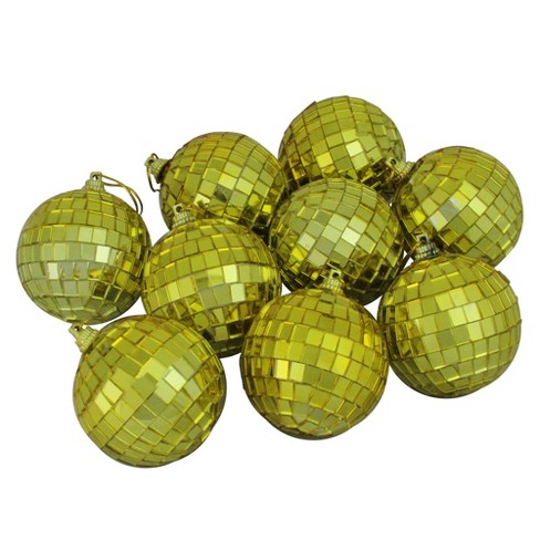 Northlight 4ct Mirrored Glass Disco Ball Christmas Ornament Set 4 - Gold :  Target