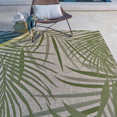 Sand & Palm 5' x 7' Reversible Synthetic Flatweave Outdoor Rug
