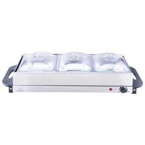 VEVOR Electric Buffet Server & Food Warmer, 25.6" x 15" Portable Stainless Steel Chafing Dish Set with Temp Control & Oven-Safe Pan - 1 of 4