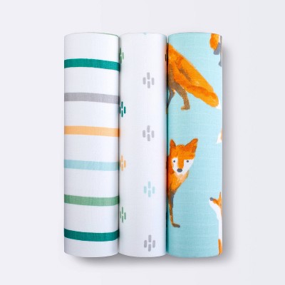 Image of Muslin Swaddle Blanket - Cloud Island™ Fox