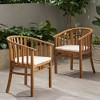 PAGED 2PC Patio Dining Chairs,Outdoor Dining Chairs with Ergonomic Design Suitable for Patio,Garden - 4 of 4