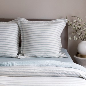100% French Linen Flanged Euro Sham 26" x 26" | BOKSER HOME - 1 of 4
