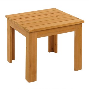 VisioGear Adirondack Table, Outside End Table for Patio, Compact Side Table for Porch, Deck, Brown, 18"*18"*16" - 1 of 4