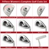 Costway 9 PCS Women's Complete Golf Club Set Right Handed with 460cc Alloy Driver Irons Pink/Red - 4 of 4