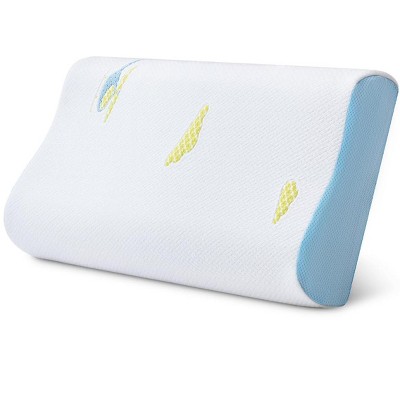 Dyonery 12" x 20" Memory Foam Pillow for Sleeping, Small Travel Pillow, Adjustable, Breathable and Soft Pillow