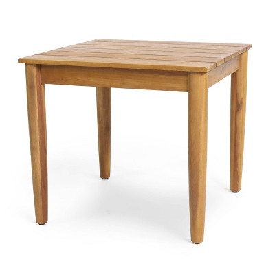 Magnolia Patio Acacia Wood Side Table - Teak - Christopher Knight Home