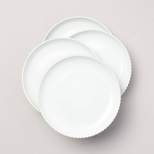 8" Fluted Stoneware Salad Plate Cream - Hearth & Hand™ with Magnolia