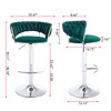 SKRAN 360° Swivel Velvet Bar Stools Set of 2 Adjustable Counter Height Barstools With Back And Footrest For Kitchen Island, Cafe, Pub - 2 of 4