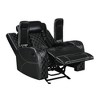 New Classic Furniture,Orion II Faux Leather Glider Recliner, Black - 3 of 4