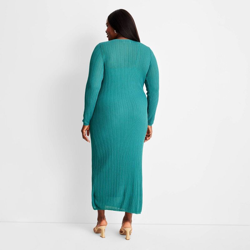 Women's Long Sleeve Sheer Midi Dress - Future Collective™ with Jenny K. Lopez, 2 of 6