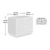 Syemin End Tables Side Table, Tall Storage Nightstand with White Finish, Narrow Side Table, Small Side Tables Bedroom, White, 33.39"*18.5"*30" - 3 of 4