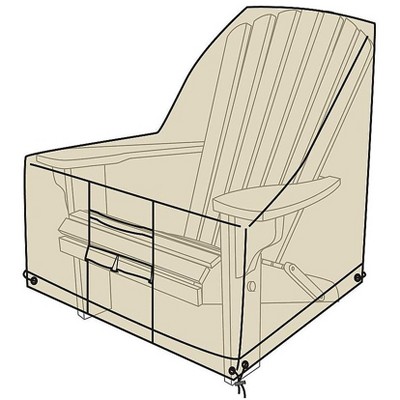 Plow & Hearth - Deluxe Outdoor Adirondack Chair Cover, Sand