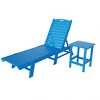 WestinTrends 2 Pieces Poly Outdoor Patio Chaise Lounge Chair with Side Table Set - 3 of 4