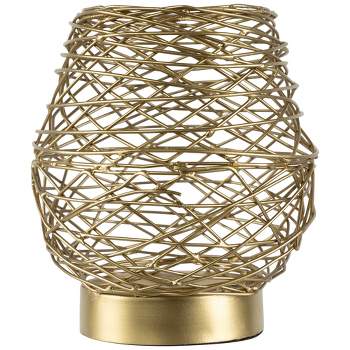 Northlight Small Woven Iron Votive Candle Holder - 6.25" - Brass Finish