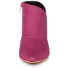 Allegra K Women's Pointed Toe Kitten Heel Cut-out Ankle Boots - 2 of 4