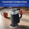 Elite Cuisine 1.8qt Double Wall Cool Touch Glass Digital Tea Kettle - 3 of 4
