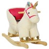 AZL1 Life Concept Rocker and Spring Horse Plush Unicorn with Safety Belt Stable Base for Toddlers Kids Imaginative Play, White, 26.8"*13.4"*17.7" - 2 of 4