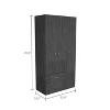 Chery Life Austral 3 Door Armoire with Drawers, Shelves, and Hanging Rod - 2 of 4