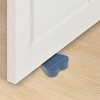 Unique Bargains Door Stop Heart-Shaped Door Stopper PU Rubber Bluish 3.78"x3.03"x1.1" 1 Pc - 2 of 4