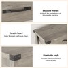 Farmhouse Console Table – 2-Tier with Drawers for Hallway/Living Room, MDF & Wood Legs - 4 of 4