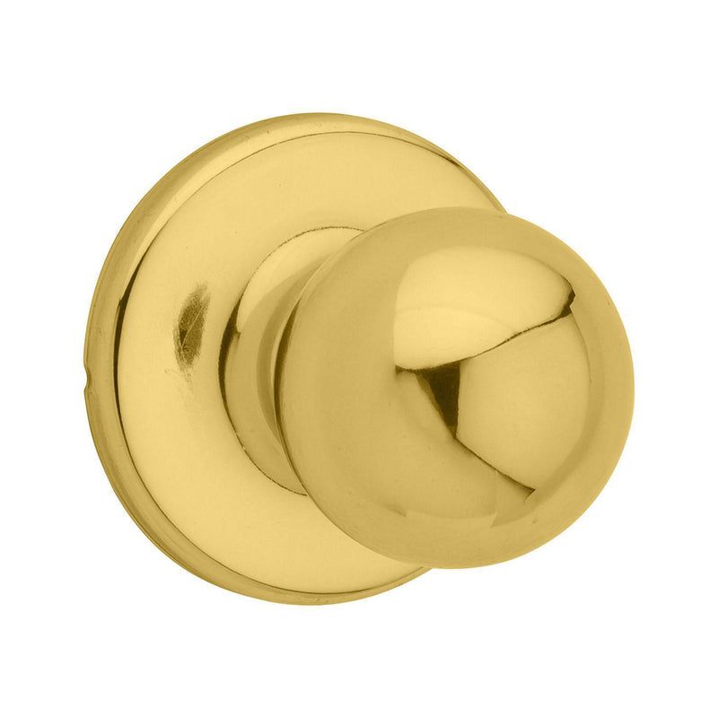 Kwikset-Polo-Polished-Brass-Passage-Door-Knob-Right-or-Left-Handed, 1 of 5