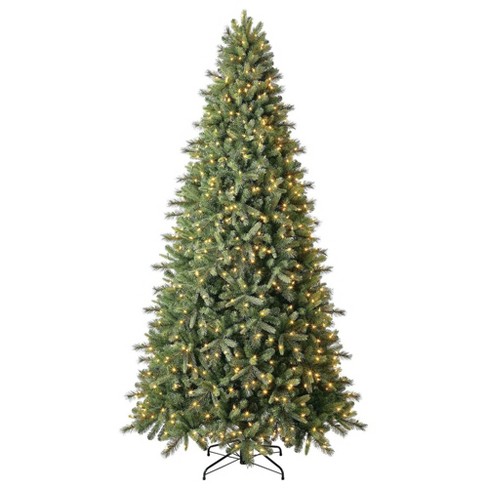 Evergreen Classics 6.5 ft Pre-Lit Vermont Spruce Quick Set Artificial  Christmas Tree, Remote-Controlled Color-Changing LED Lights