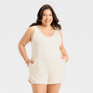Women's Sandwash Mini Romper - A New Day™ - 1 of 3
