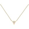 Clotth Triangular Opal Stainless Steel Pendant Necklace - Minimalist Adjustable Silver-Tone Chain for Women, Daily Office and Travel Wear - 2 of 4