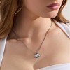 EVRY JEWELS WATERPROOF Gold or Silver Plated Stainless Steel Ethereal Necklace - 2 of 3
