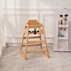 NicBex Solid Wood Baby Kids Dining Chair Booster Chair,Portable Kid Feeding Seat Chair with Safety Belt,Easy to Clean - 2 of 4
