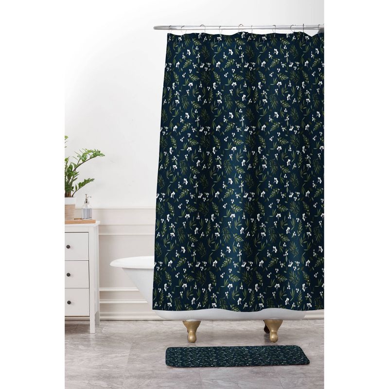 Iveta Abolina Nordic Christmas Shower Curtain Blue/Green - Deny Designs, 4 of 5