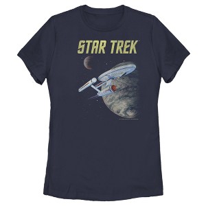 Women's Star Trek: The Original Series USS Enterprise Discovering New Worlds In Space T-Shirt - 1 of 4