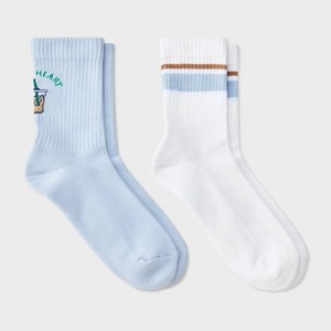 Women's Icon Cushioned Ribbed 2pk Mid Crew Socks - 4-10 - 1 of 3