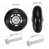 Unique Bargains Luggage Suitcase Replacement Wheels with Screws and Washers 2 Set - 2 of 4